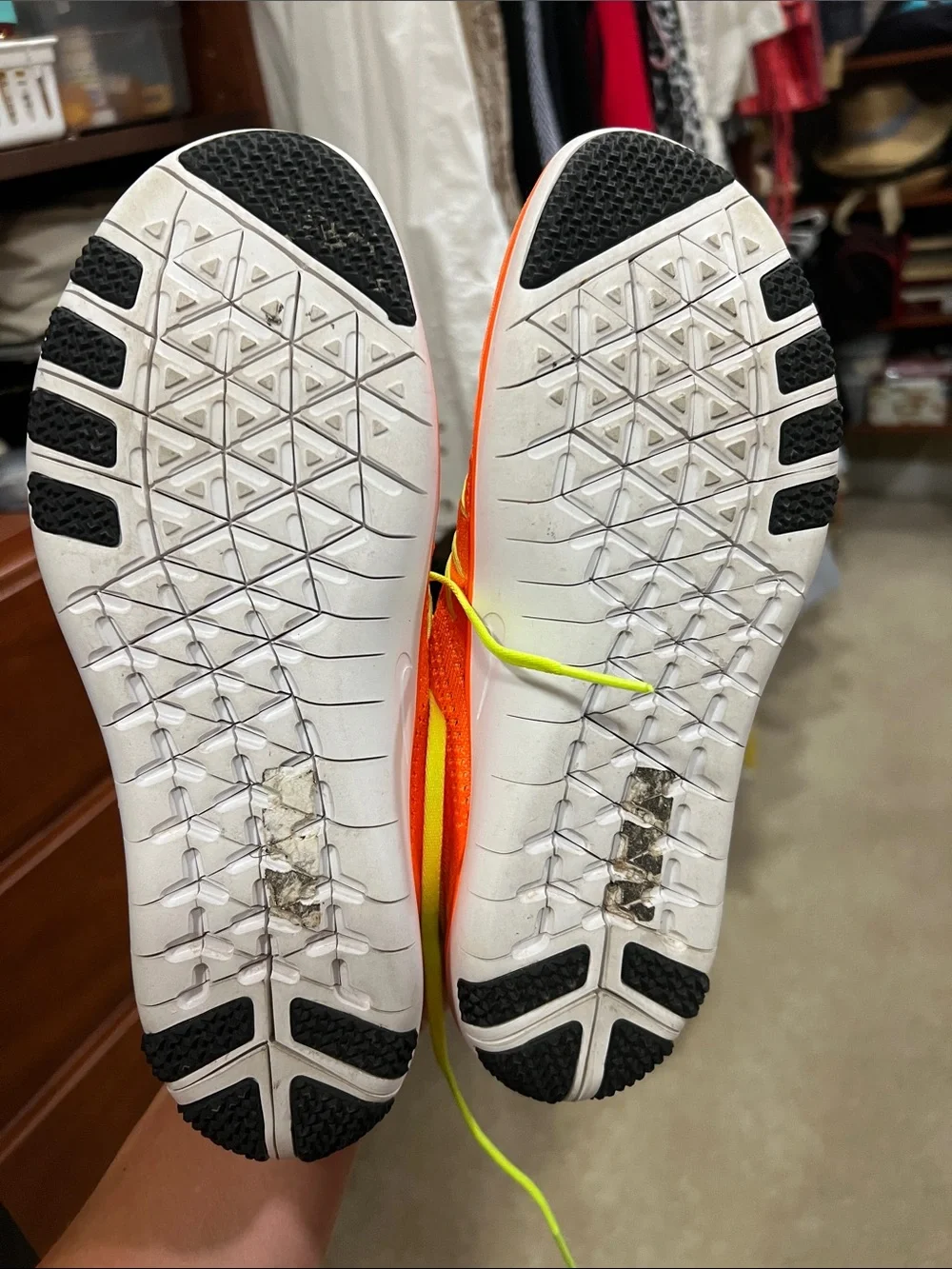 Nike woman’s Flyknit Training Shoes - Orange/Neon